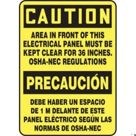 Accuform Caution Sign, SBMELC625XV SBMELC625XV